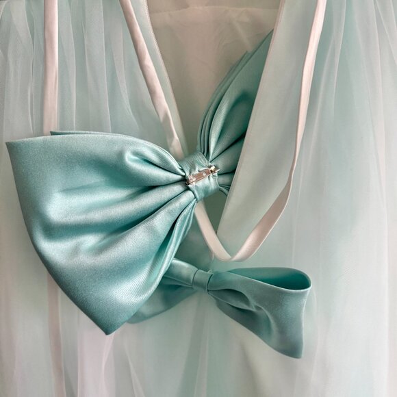 6T NWOT Mint Green and White Lace Applique Princess Style Christmas Dress - Picture 10 of 16